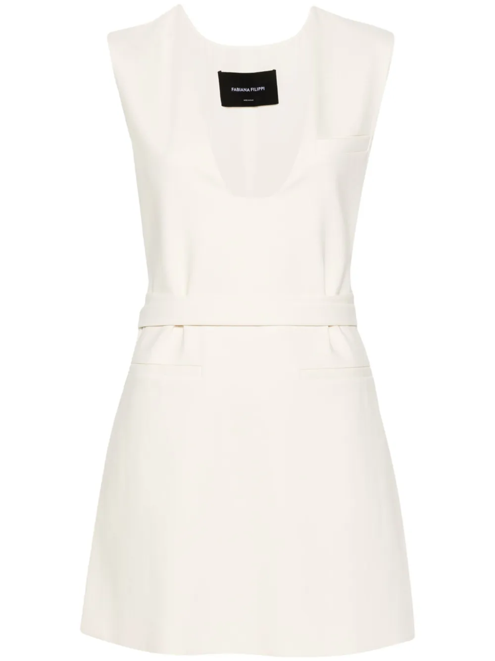 

Платье с поясом Fabiana Filippi, нейтральный