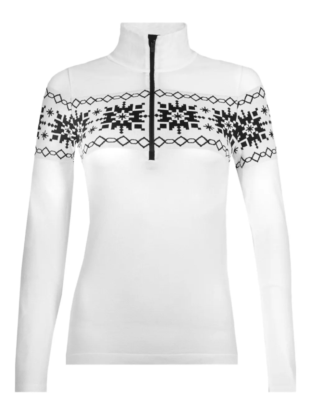 

Топ NEWLAND с узором Fair Isle и застежкой-молнией на половину длины, белый