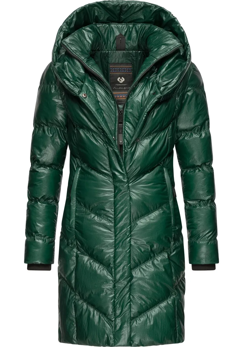 

Полупальто Ragwear "Наталка Блинг", женское зимнее пальто в мерцающем образе, зеленый