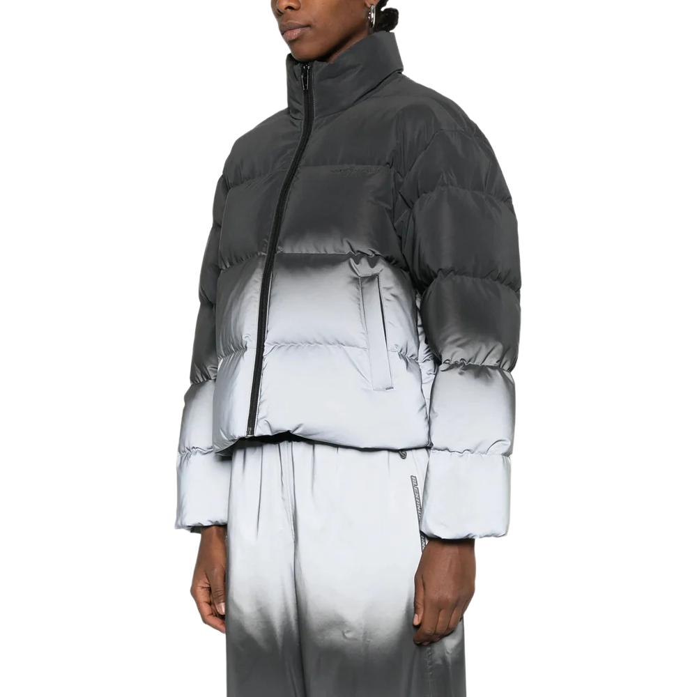Светоотражающая пуховая куртка Alexander Wang, серебро — фото 4