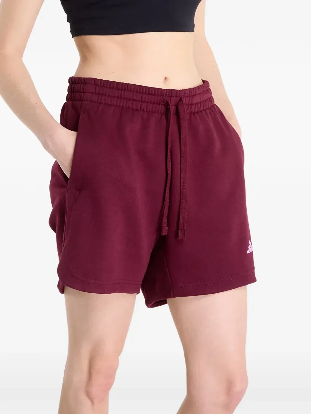 Шорты на кулиске Studio Fleece Adidas, красный — фото 4