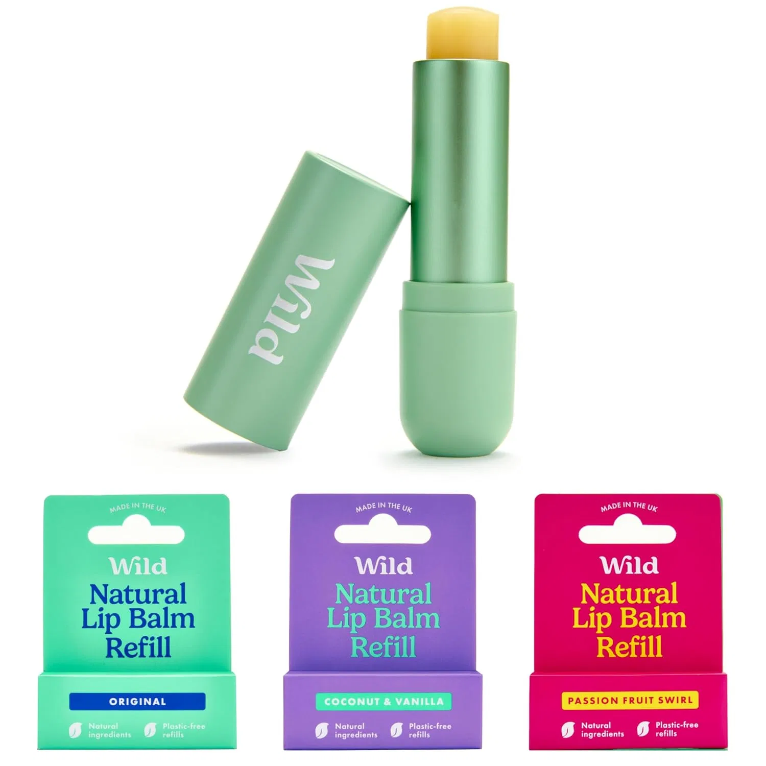 Набор многоразовых бальзамов для губ Wild Natural Wild