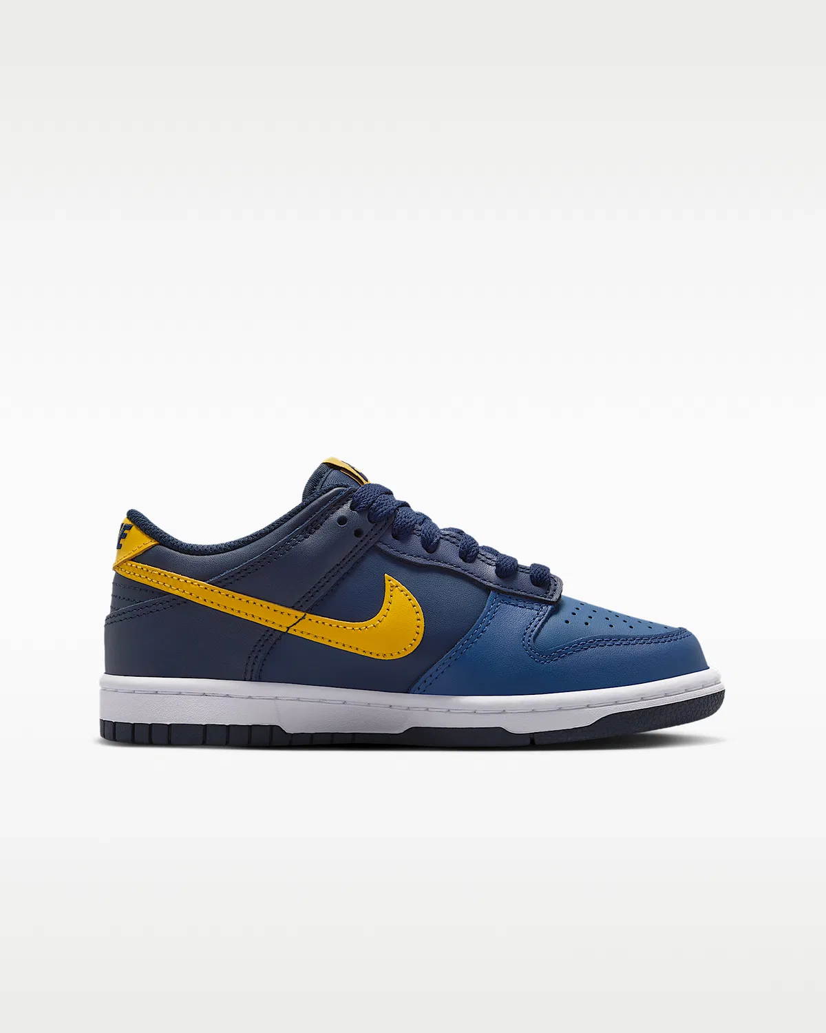 Кроссовки Nike Dunk Low для детей, Midnight Navy/Obsidian/Mystic Navy/Varsity Maize — фото 3