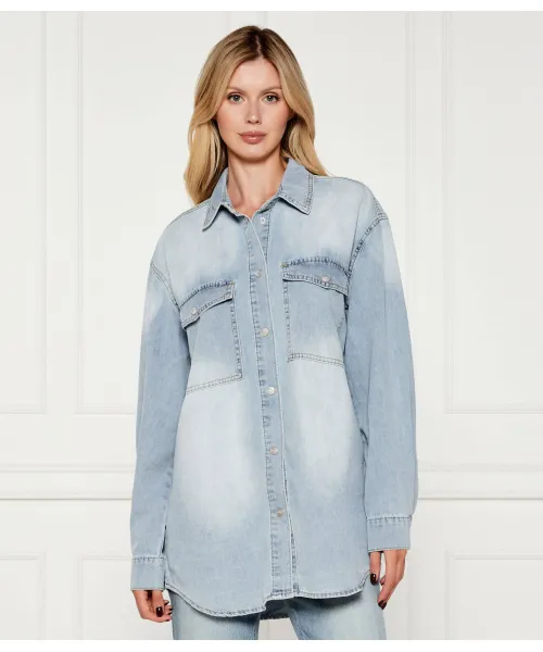 

Базовая джинсовая рубашка Oversize fit One Teaspoon, синий