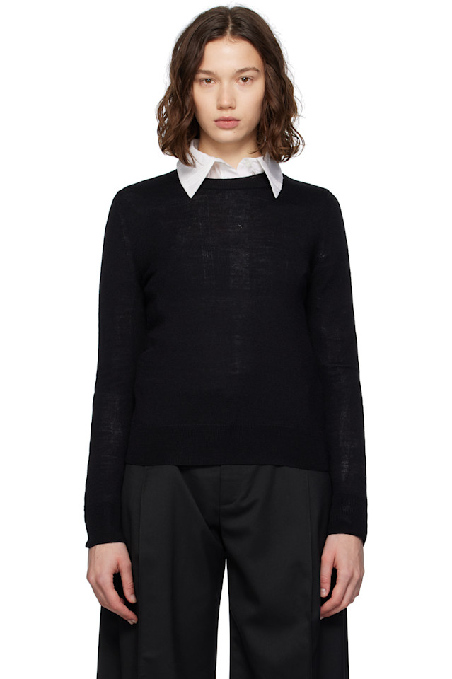 

Свитер с налокотниками Mm6 Maison Margiela, черный