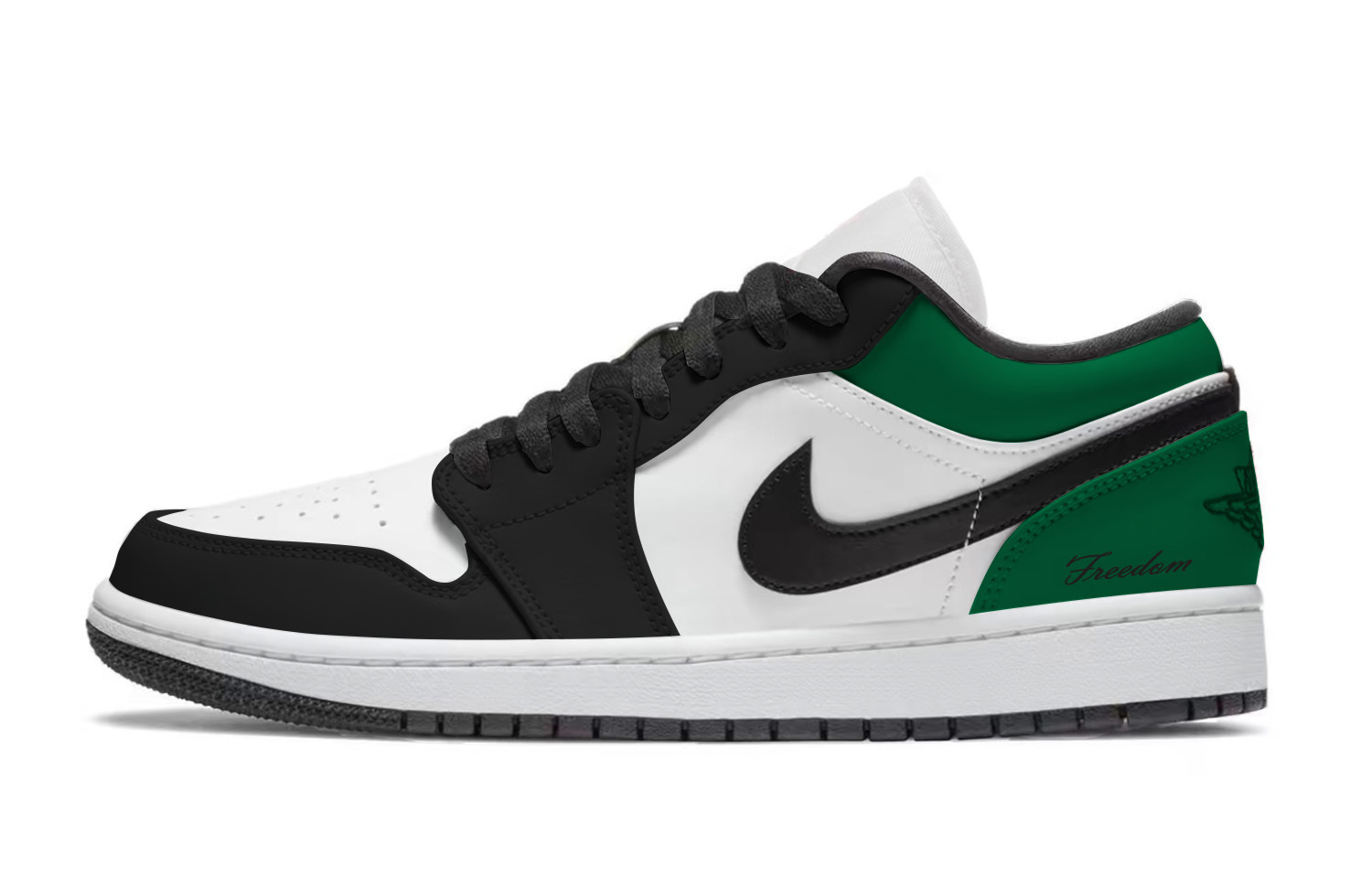

Air 1 Green Toe устойчивые к истиранию низкие баскетбольные кроссовки мужские Jordan, черный/зеленый