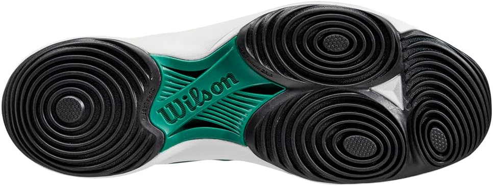 Мужские кроссовки для пикалбола WILSON Rush Pro Ace Pickler - размеры мужской обуви США, созданы для кортов для пикалбола, белый/черный/зеленый — фото 3