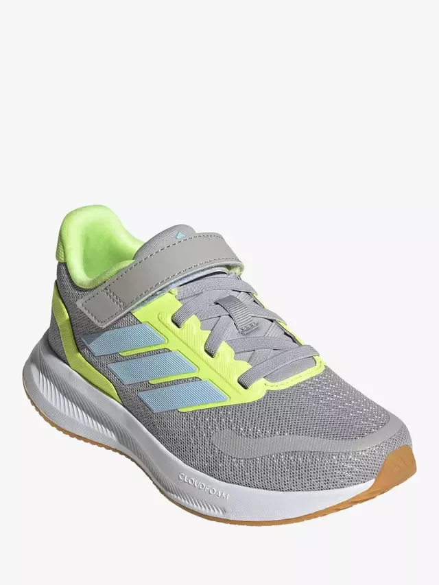 Детские кроссовки Runfalcon с верхним ремешком, серые/разноцветные adidas — фото 2