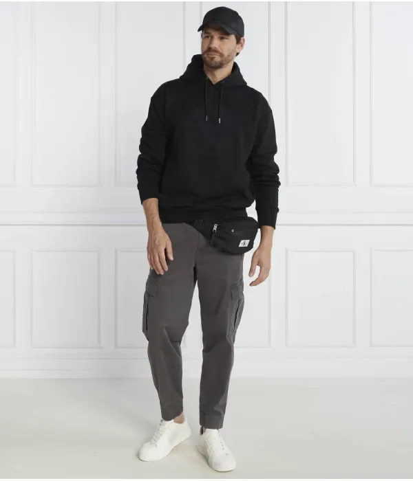 Толстовка с вышитой эмблемой regular fit Calvin Klein, черный — фото 2