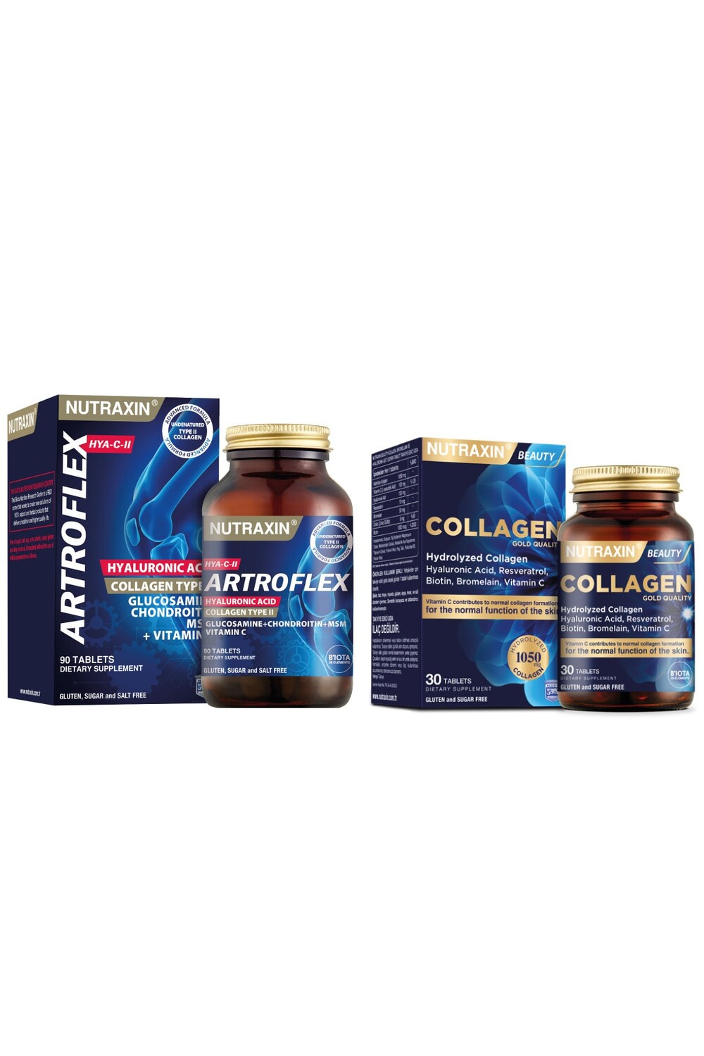 

Nutraxin 2 упаковки коллагена (тип 1, тип 2, тип 3 в одном)