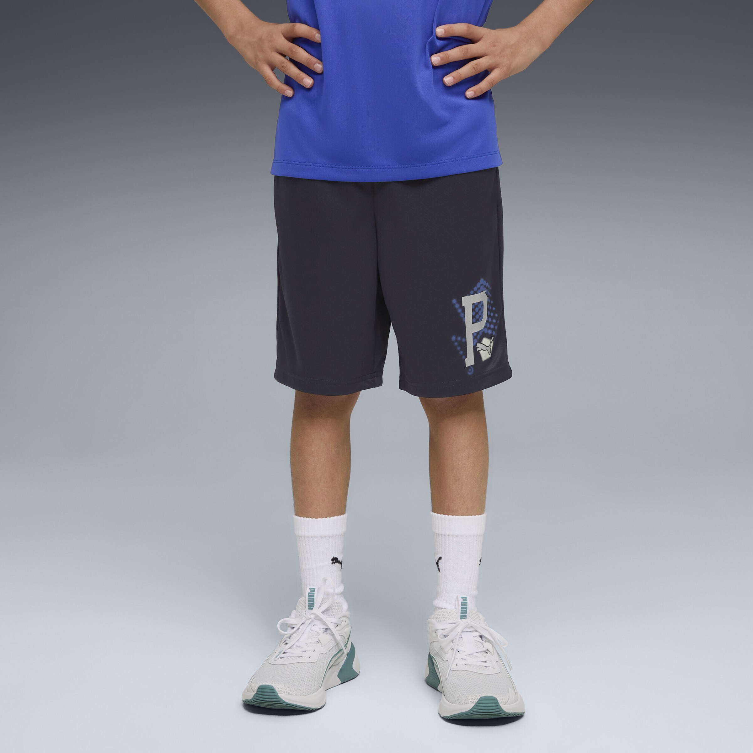 PUMA Шорты для тренировок Regular в цвете Navy, темно-синий — фото 3