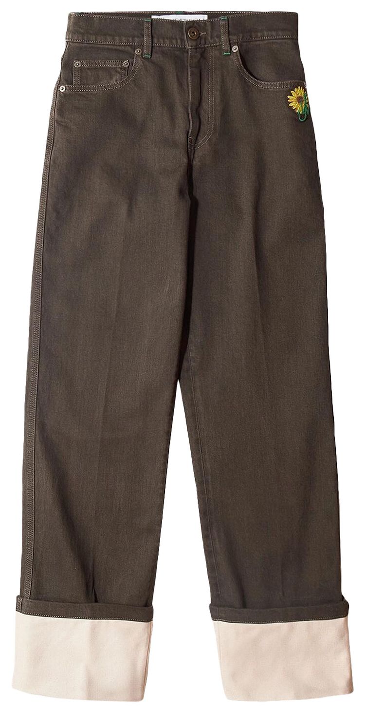 

Джинсы JW Anderson Contrast Turn Up Jeans 'Brown', коричневый