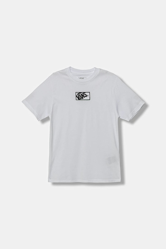 

Детская хлопковая футболка BY BLOCKED BOX SS TEE Vans, белый