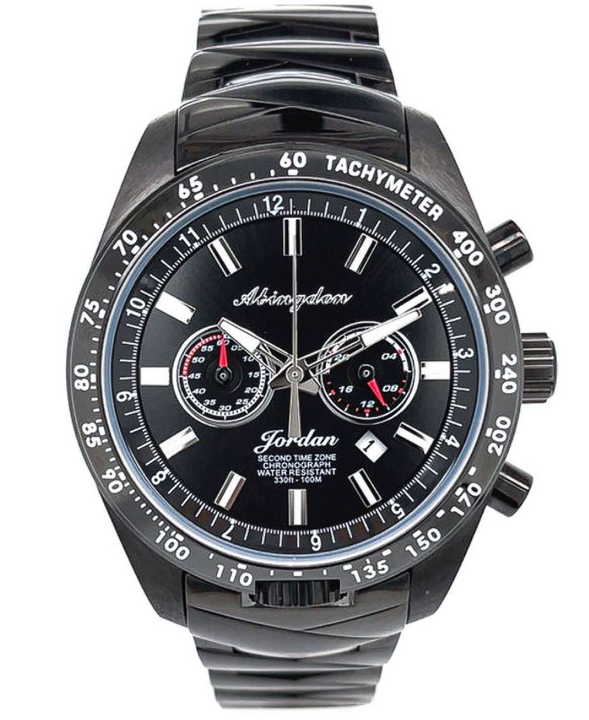 

Женские многофункциональные черные часы-браслет Jordan Chronograph из нержавеющей стали, 40 мм Abingdon Co.