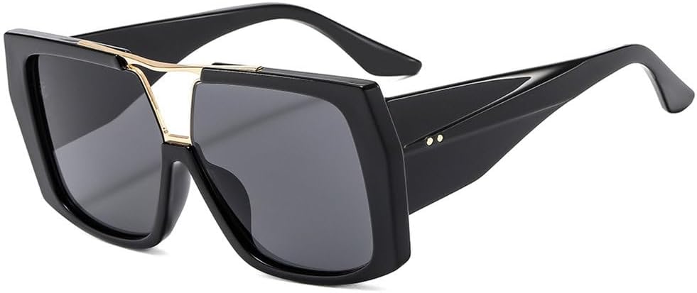 

Большие солнцезащитные очки для женщин в винтажном стиле, мужские солнцезащитные очки зеленого цвета с защитой от УФ-излучения UV400, роскошные, мужские и женские TYUVIVO, Black