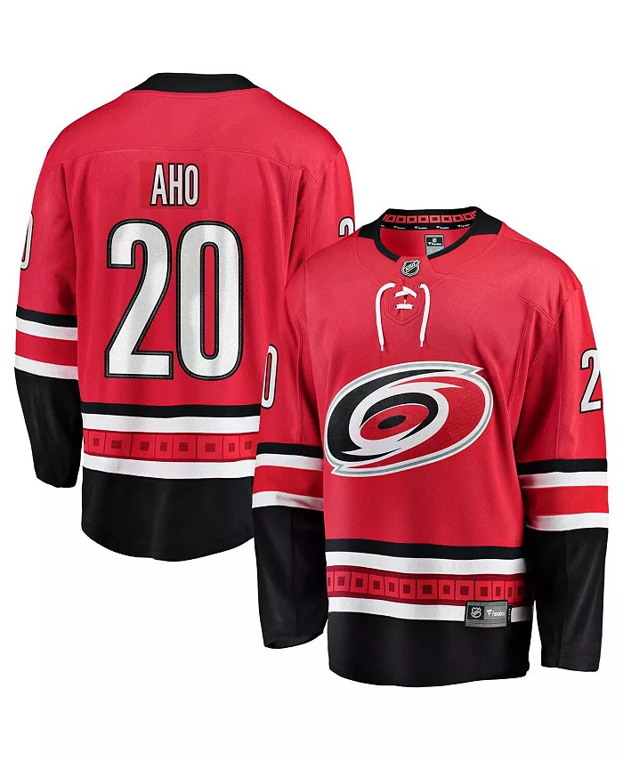 

Мужская игровая джерси Sebastian Aho красная Carolina Hurricanes Alternate Breakaway Fanatics