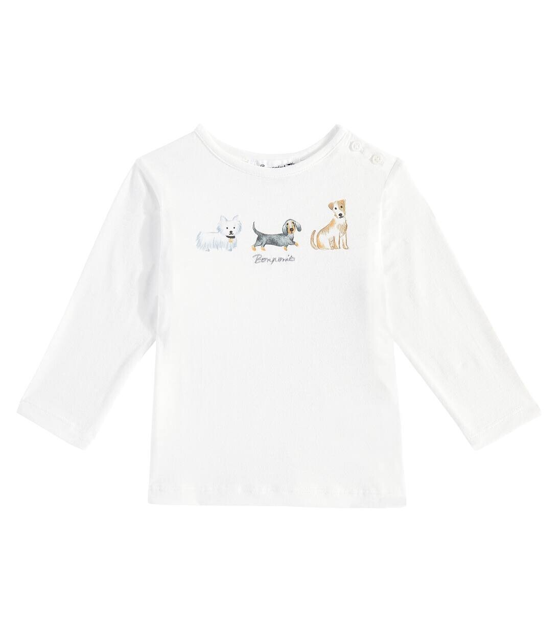 

Футболка из хлопкового джерси Baby Tahsin Bonpoint, цвет off white