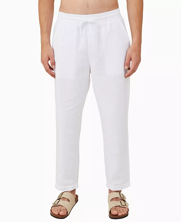 

Мужские льняные брюки на шнурке COTTON ON, белый