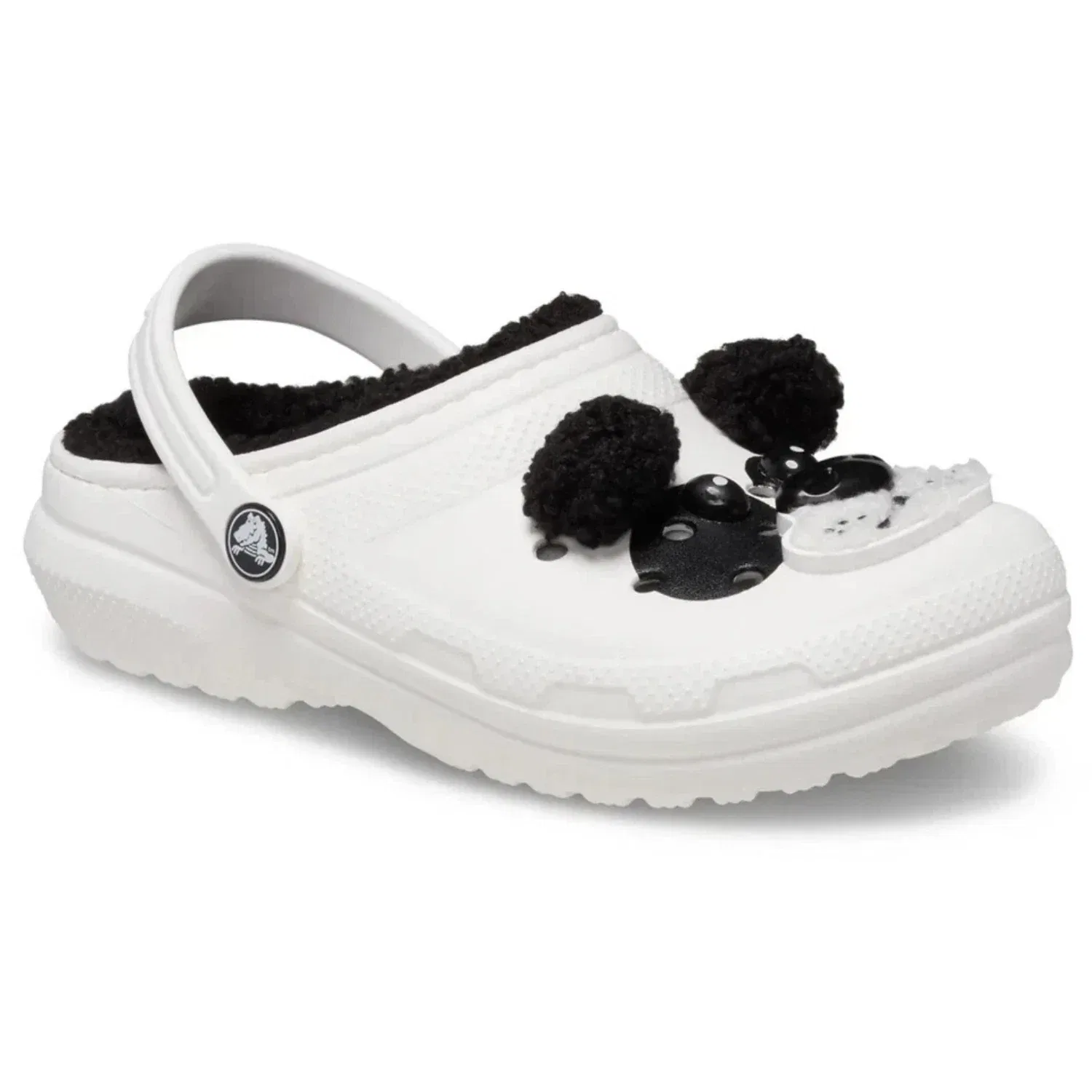 Crocs Classic Lined I Am Panda Bear 210395-0WX C9 White Shoes KFC684