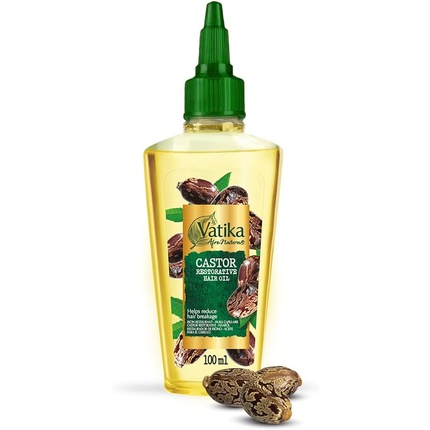 

Vatika Afro Naturals Castor Restorative Hair Oil 100 мл для афро-текстурированных волос уменьшает ломкость и укрепляет волосы Vatika Naturals