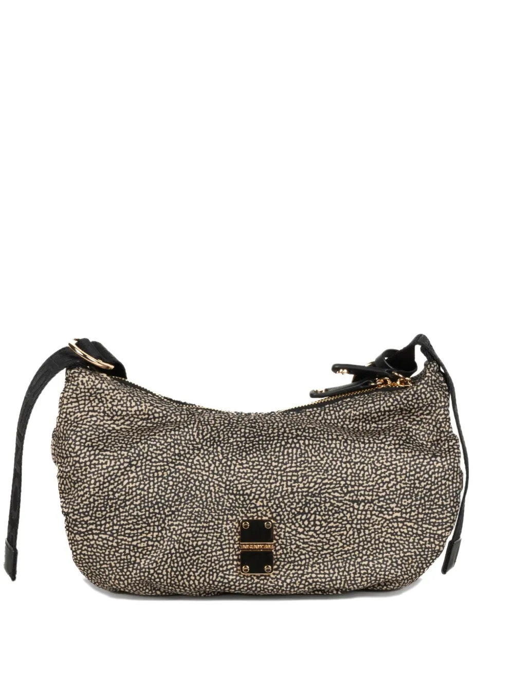 

Плечевая сумка с верхней молнией и логотипом-табличкой Borbonese, коричневый