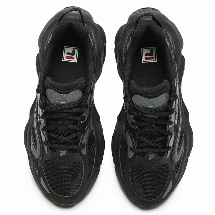 Amber Shoes Легкие амортизирующие низкие детские кроссовки для бега FILA KIDS, черный/серый — фото 4