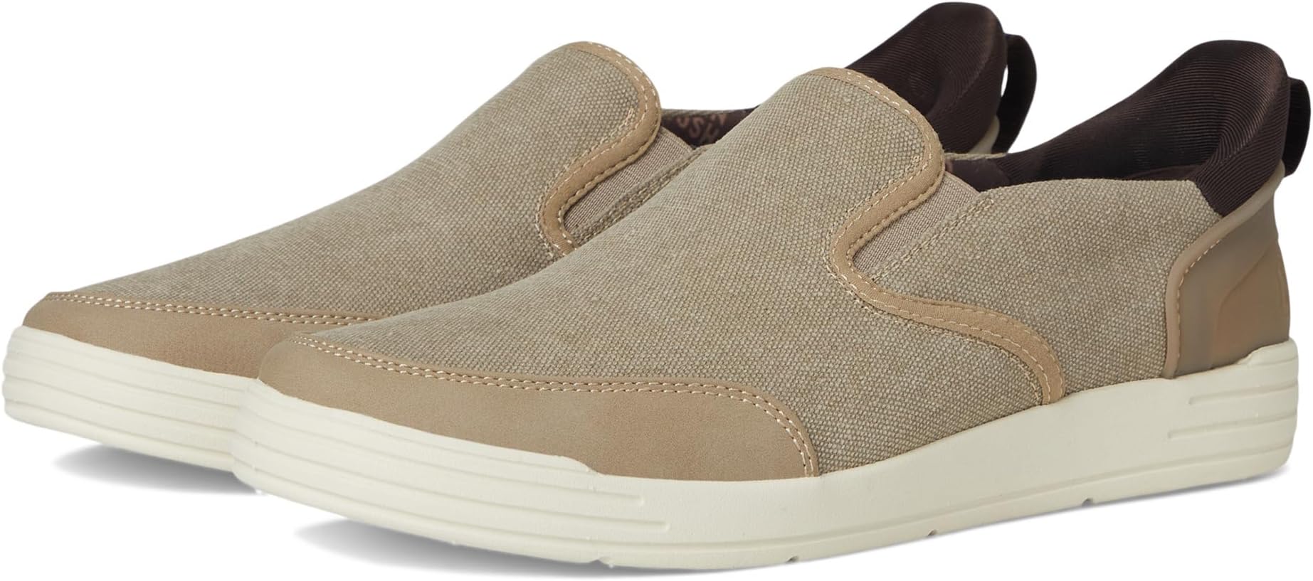 

Кроссовки Nunn Bush Men's Kore City Walk Canvas EZ Moc Toe Slip-On Sneakers Easy On and Easy Off, Stone
