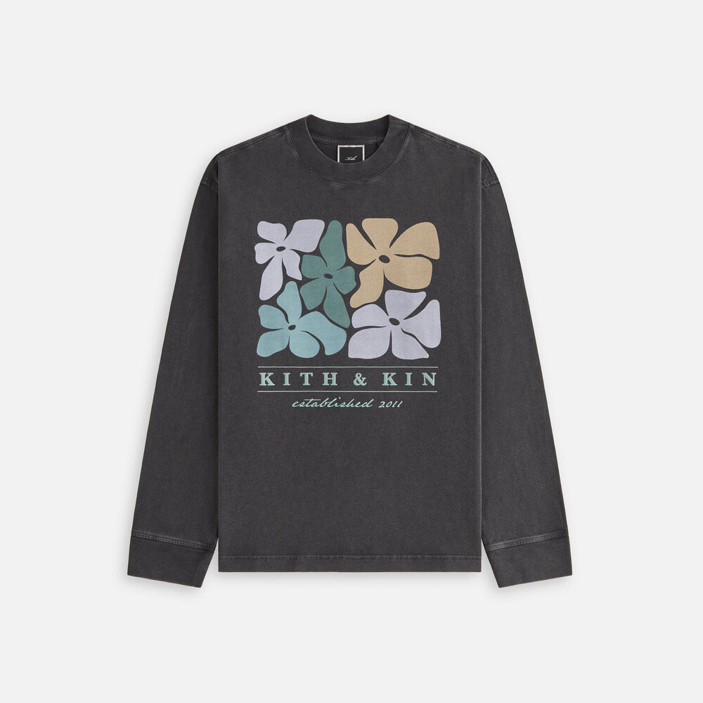 

Футболка Kith Women Kith & Kin Floral Oversized Sonoma Long Sleeve, черный