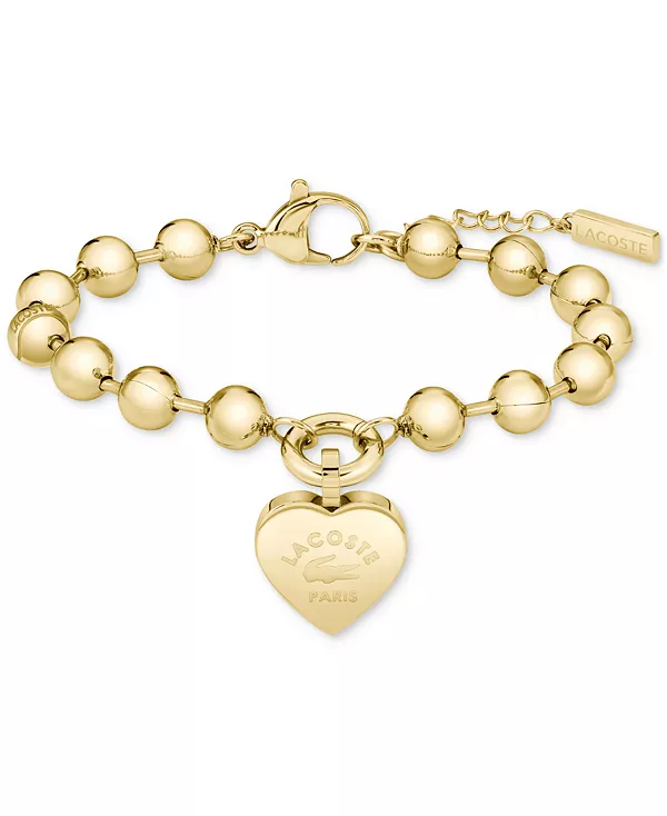 

Браслет из бисера с логотипом в виде сердца Lacoste, gold