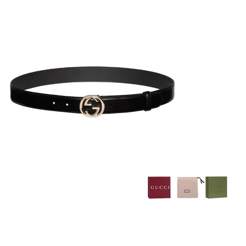 

GUCCI Ремень с застежкой Interlocking G, Black