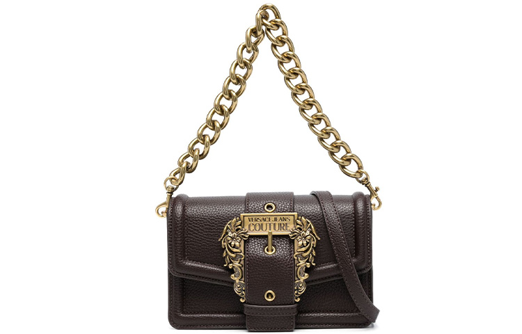 

Полиуретановая портативная сумка кроссбоди, женская наплечная сумка brown VERSACE JEANS COUTURE, Set (Bag+Dust Bag)