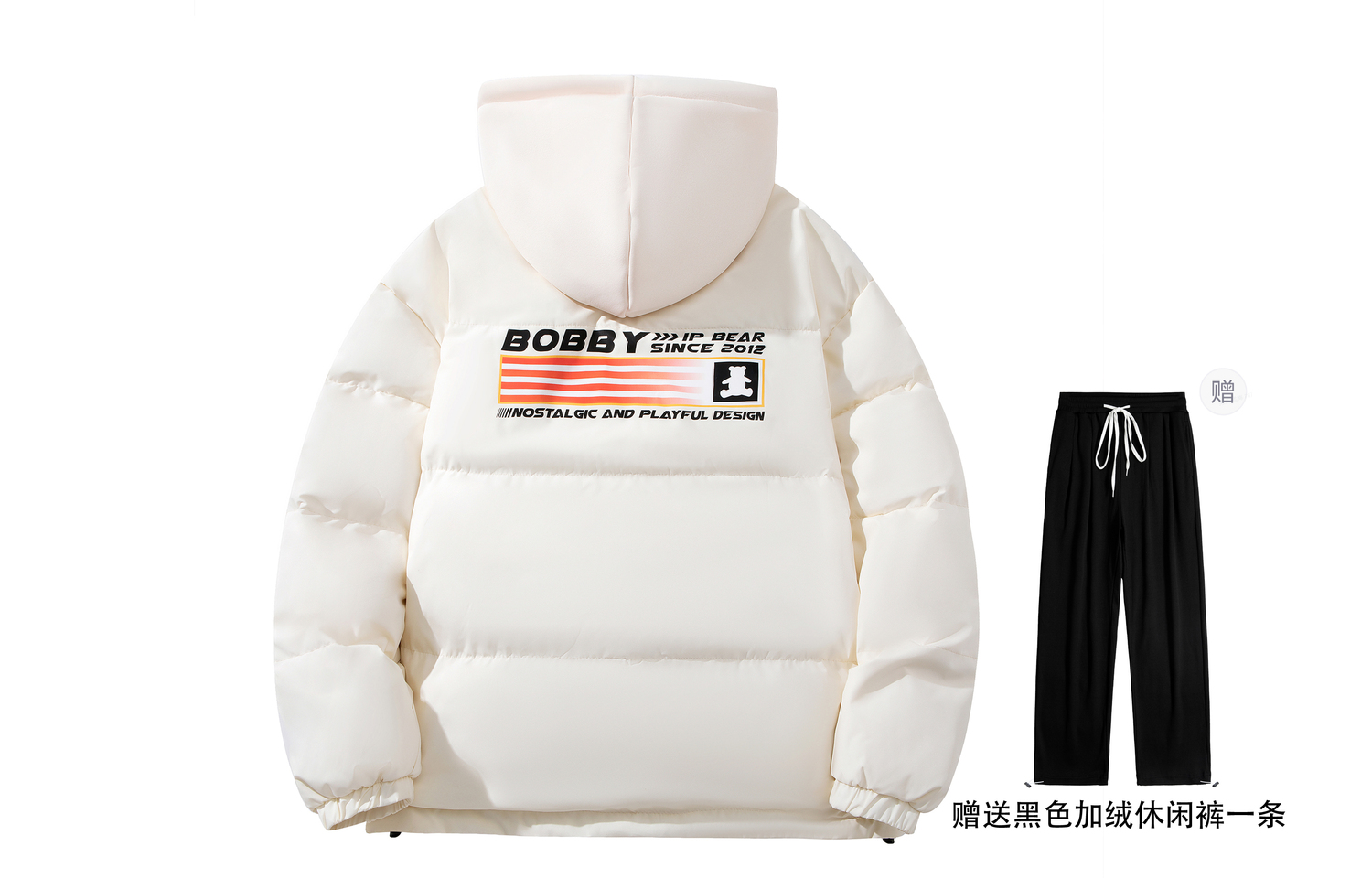 

BOBBY ABLEY Унисекс пуховик, Ecru (Comes with Fleece-Lined Casual Pants)