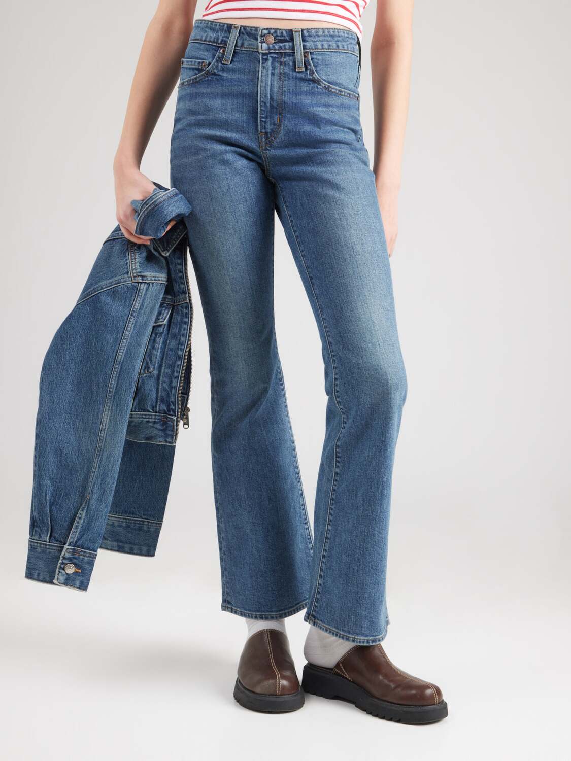 LEVI'S  Джинсы-клеш '726 High Rise Flare Jeans' в синем дениме — фото 3