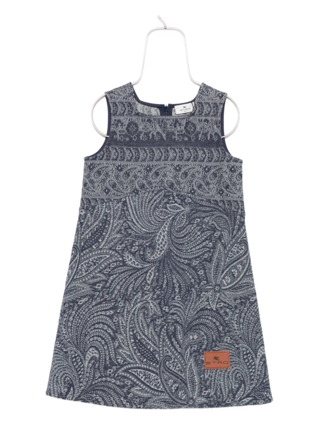 

ETRO KIDS мини-платье без рукавов с узором пейсли, синий