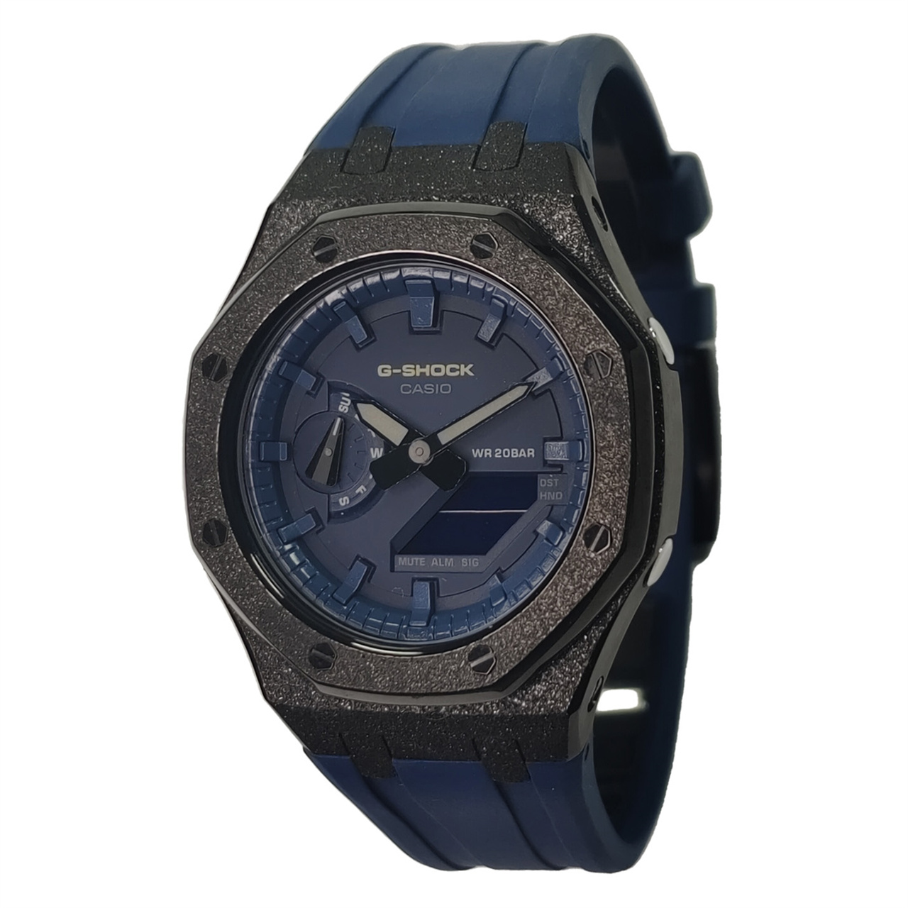 

CASIO Часы Retrofit Series Electronic Movement Fluoroelastomer Strap Watch Men's Watch Blue Dial