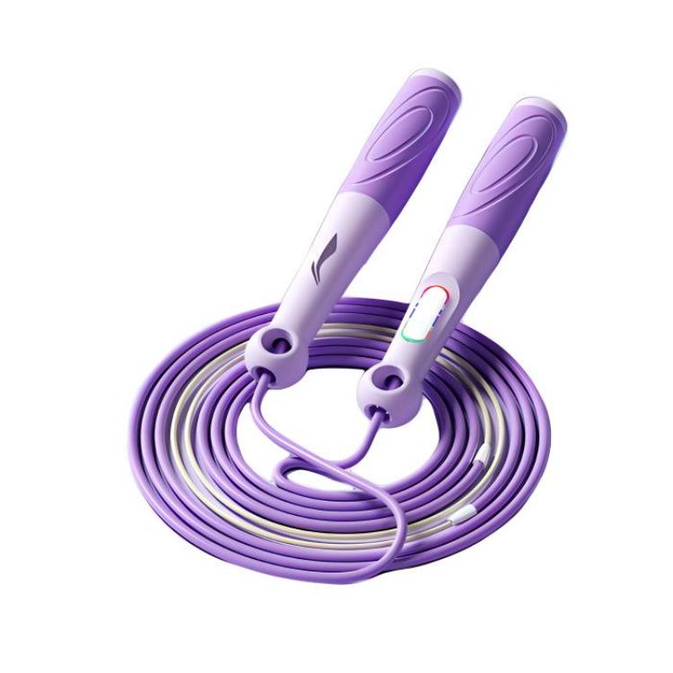 

Развлекательная скакалка для детей материал ручек PP, PC, силикон; материал троса PVC, TPE 2,8M LINING, фиолетовый