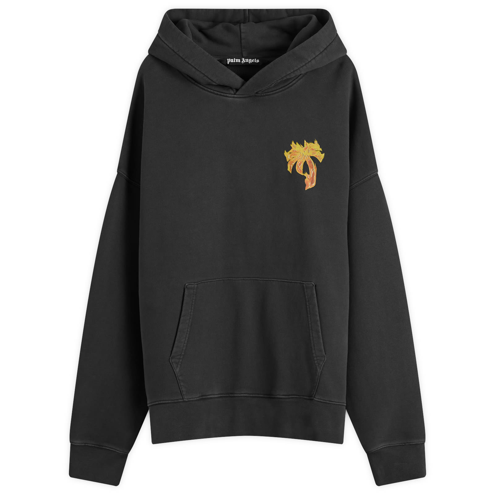 

Худи Palm Angels Burning Palm Hoodie, черный