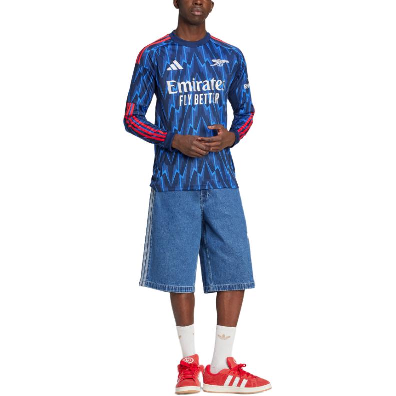 Футболка Arsenal 25/26 с длинным рукавом Adidas, темный индиго/светло-серый — фото 4