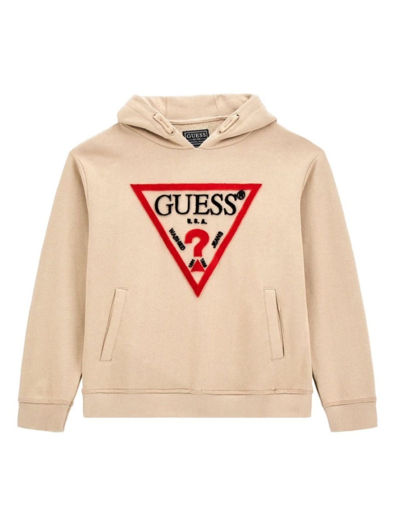 

Guess kids толстовка с вышитым логотипом, нейтральный цвет