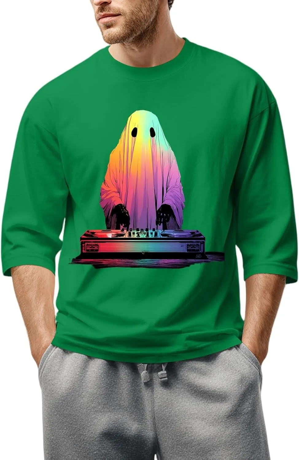 

Футболка для мужчин с 3/4 рукавом и 2D принтом Kvsozwuty