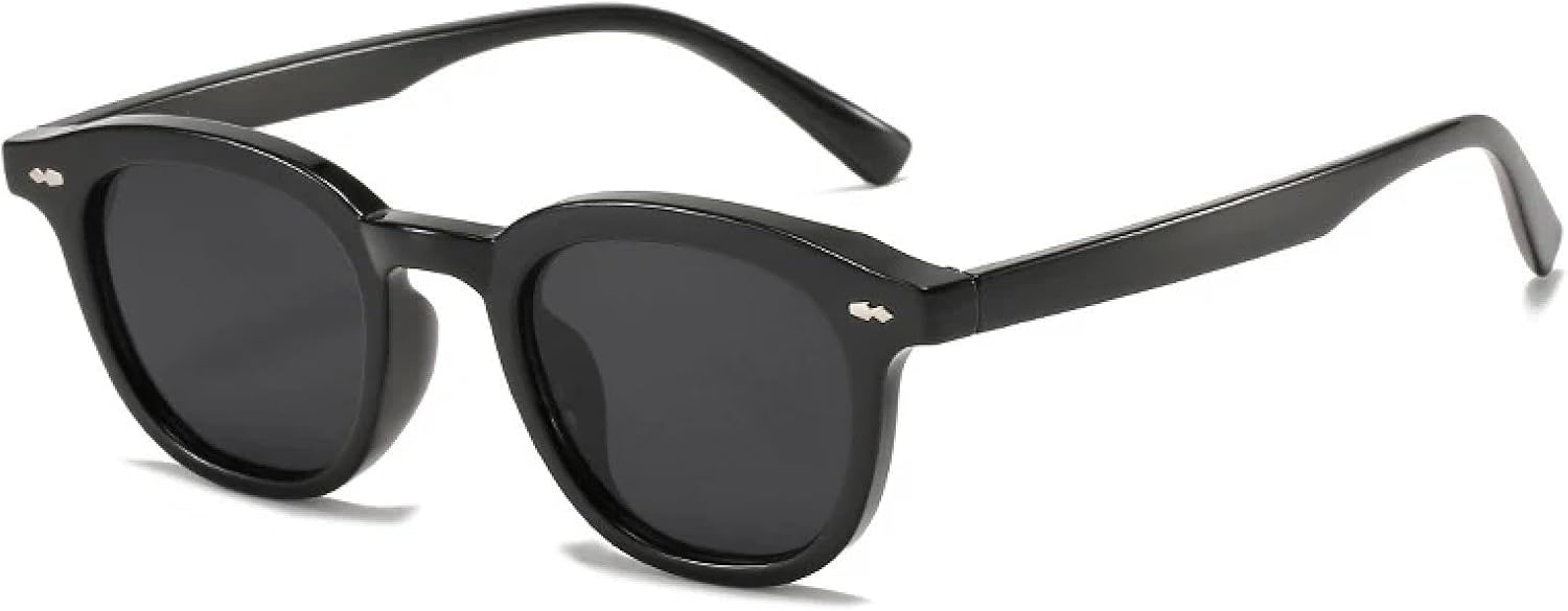 

Модные круглые солнцезащитные очки для женщин в винтажном стиле с заклепками, декоративные, желейного цвета, солнцезащитные очки с защитой от УФ-излучения UV400 TKKTLLT, Black Gray