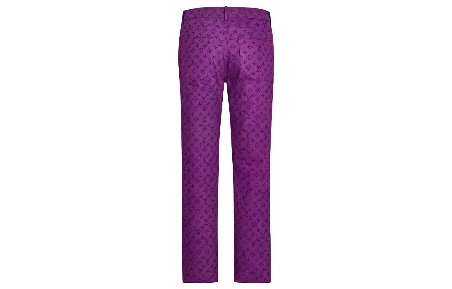 Новые квартальные продукты LV Jeans Men Purple Louis Vuitton, фиолетовый