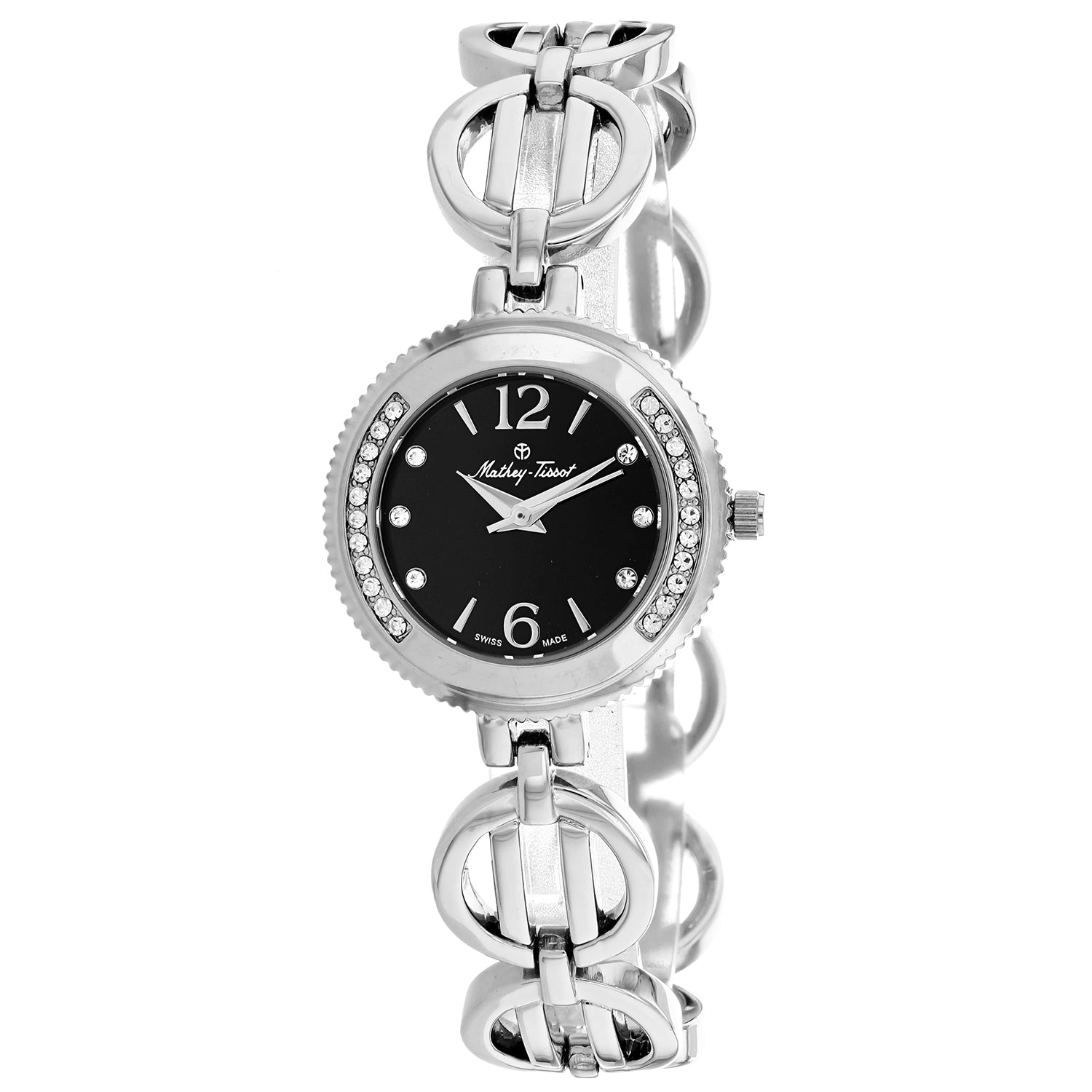 

Женские часы Mathey Tissot Fleury 1496 с черным циферблатом