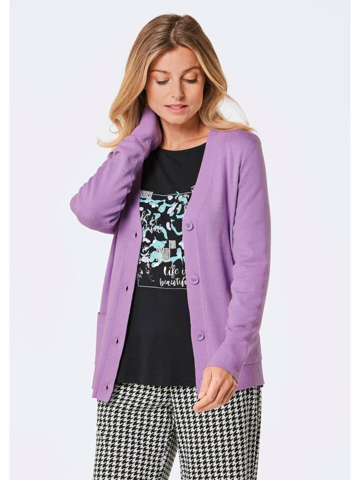 

Кардиган GOLDNER Strickjacke, сиреневый