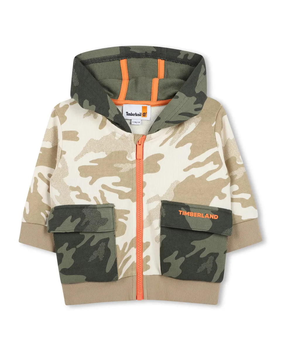 

Куртка для мальчика натурального цвета с длинными рукавами Timberland, кремовый