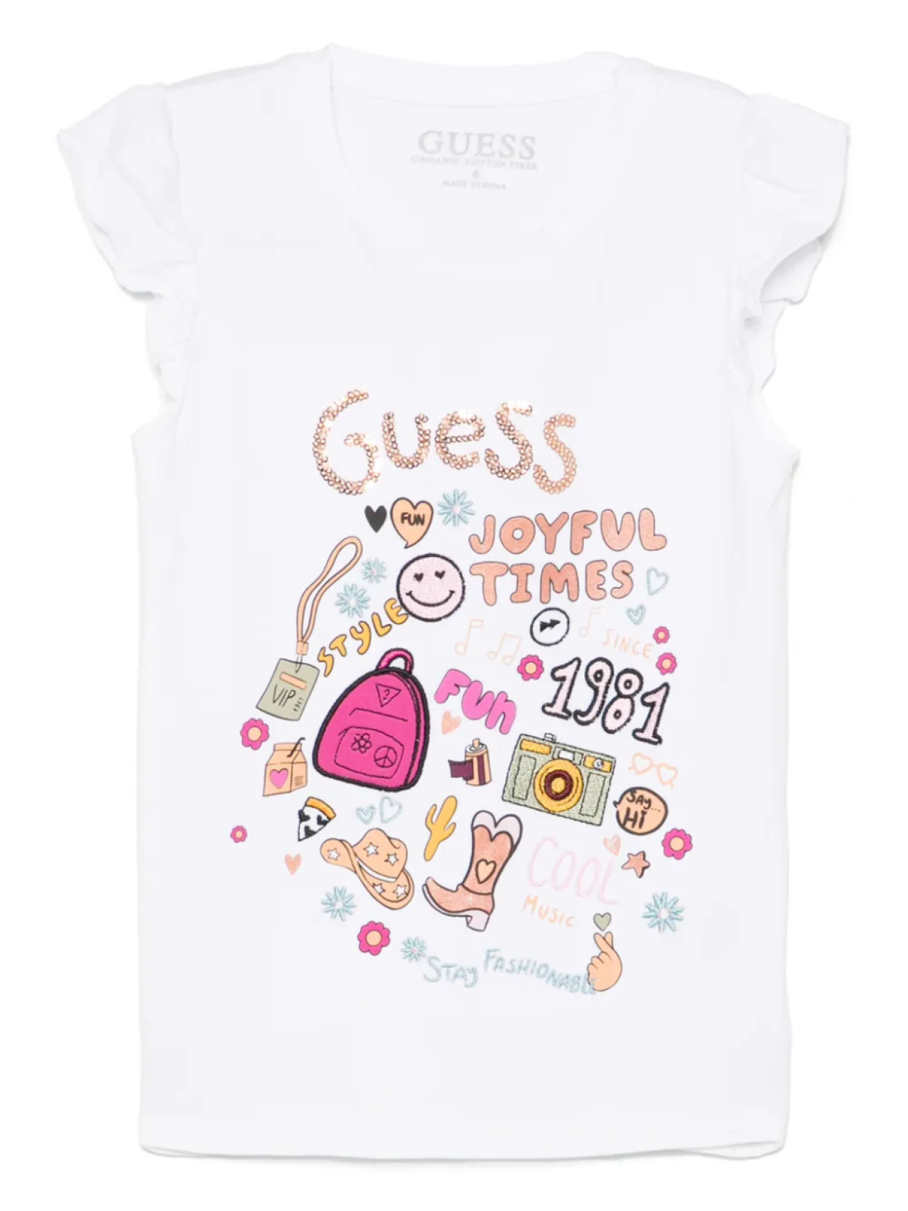 

Топ с вышивкой guess kids, белый