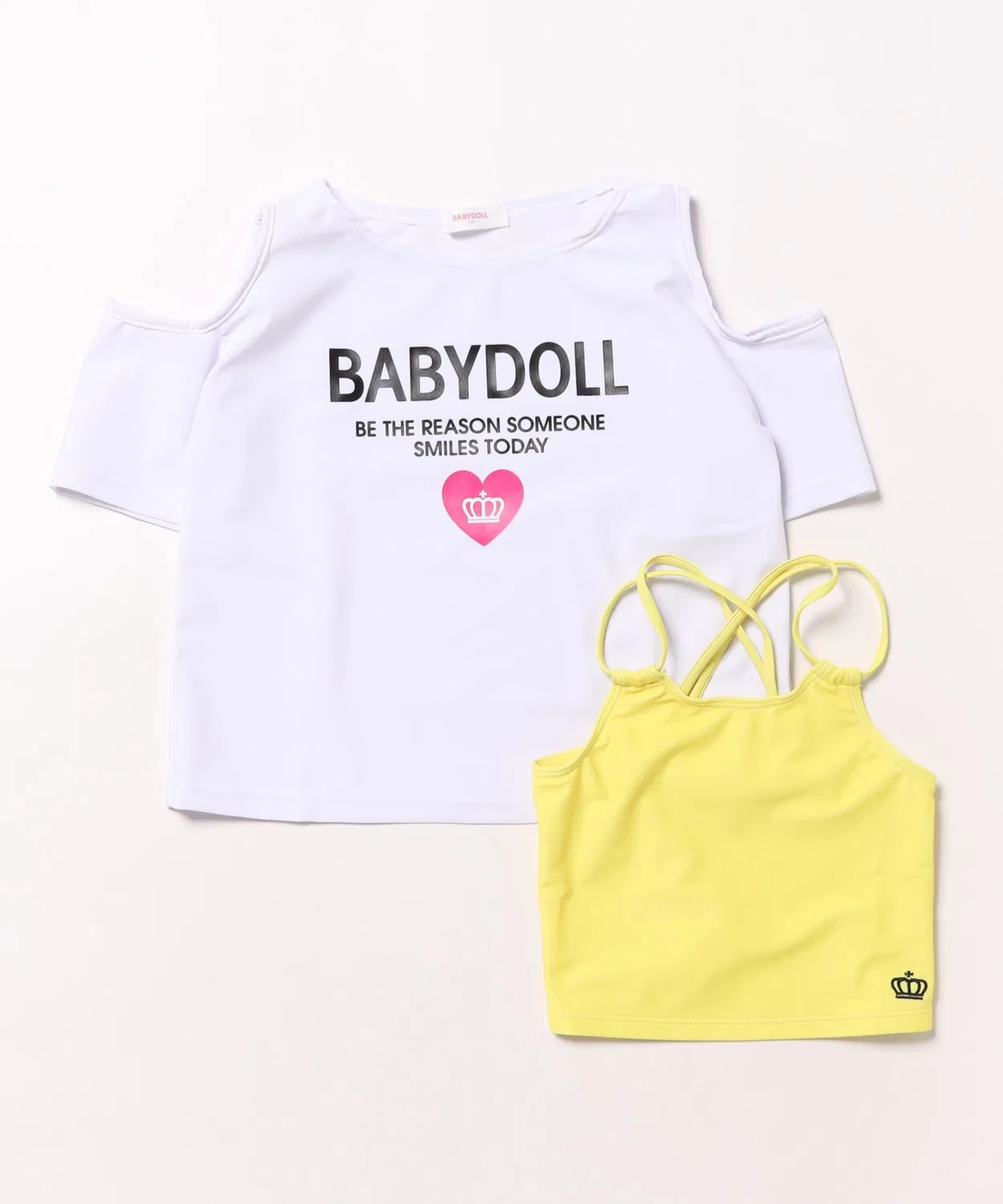Футболка и майка-топ 2WAY трикотаж BABYDOLL жёлтый