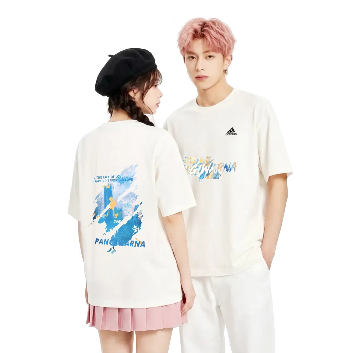 Футболка Adidas Must Haves с круглым вырезом цвета экрю — фото 4
