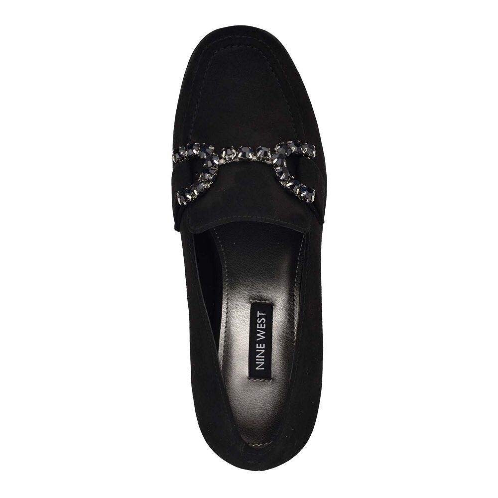 Женские лоферы без шнуровки Nine West Lilpa с миндалевидным носком на плоской подошве, цвет Silver — фото 3
