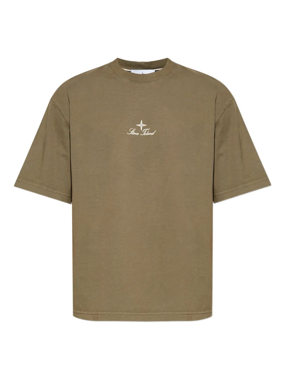

Футболка с простроченными деталями Stone Island, коричневый